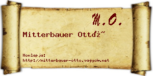 Mitterbauer Ottó névjegykártya